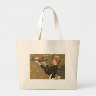 Grand Tote Bag Vintage Thanksgiving Victorian Turkey Closeuse