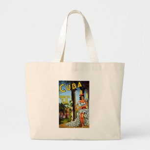 Grand Tote Bag Vintage voyage de danseuse cubaine