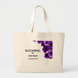 GRAND TOTE BAG VIOLETTES VIOLETTES FLEURIES COTON NATUREL PLAGE