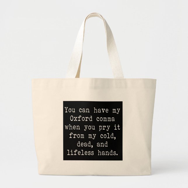 Grand Tote Bag Virgule d'Oxford (Devant)