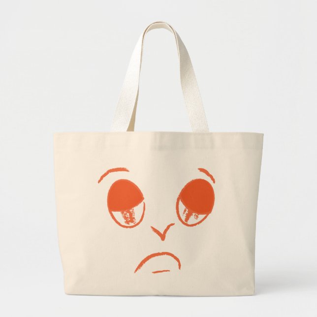Grand Tote Bag Visage triste (Devant)