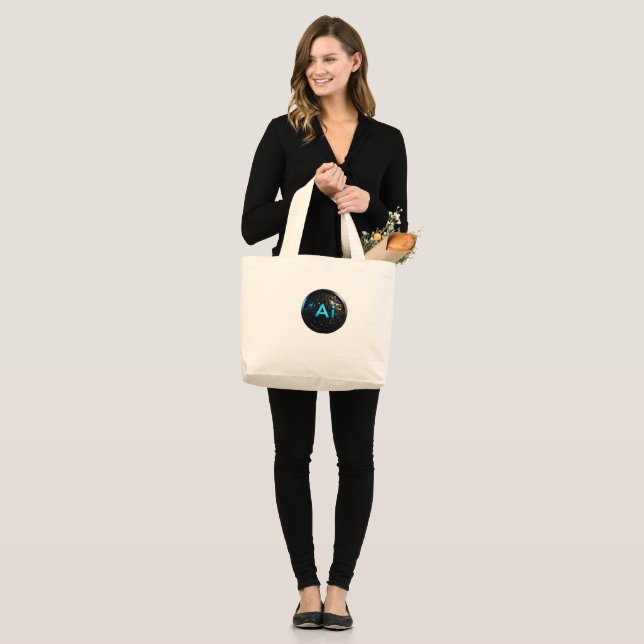 Grand Tote Bag "Vision innovante de l'IA" (Devant (modèle))