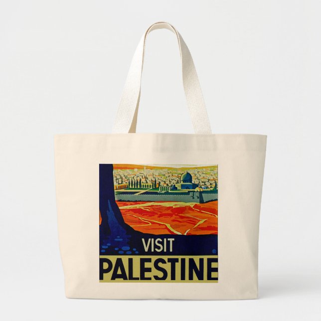 Grand Tote Bag Visite Palestine (Devant)