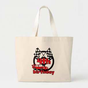 Grand Tote Bag Voiture Racing 4e Anniversaire Tshirts et cadeaux