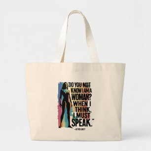 Grand Tote Bag "Voix autonomisées" féministe Shakespeare Fourre-t