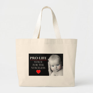 Grand Tote Bag Voix contre l'avortement et l'euthanasie pour