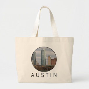 Grand Tote Bag Votre ville Photo personnalisée ronde