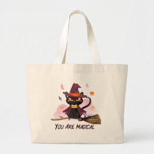 Grand Tote Bag Vous Êtes Magique Chat De Sorcière
