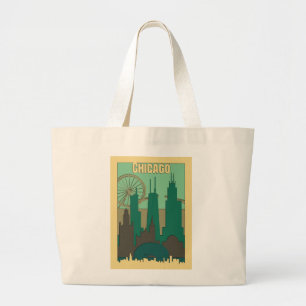 Grand Tote Bag Voyage à Chicago