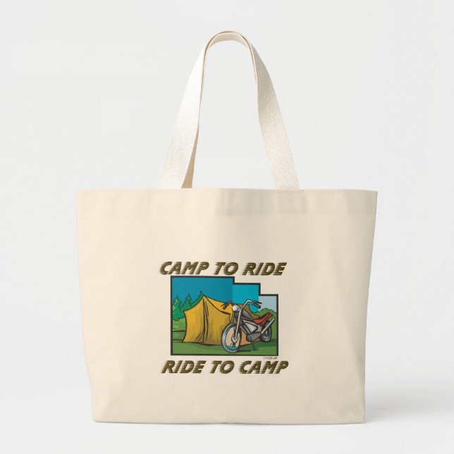 Grand Tote Bag Voyage au camp (Devant)