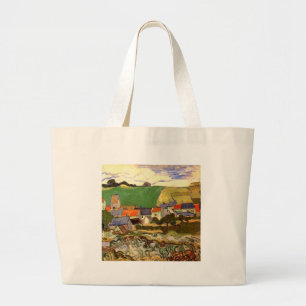 Grand Tote Bag Vue d'Auvers par Van Gogh