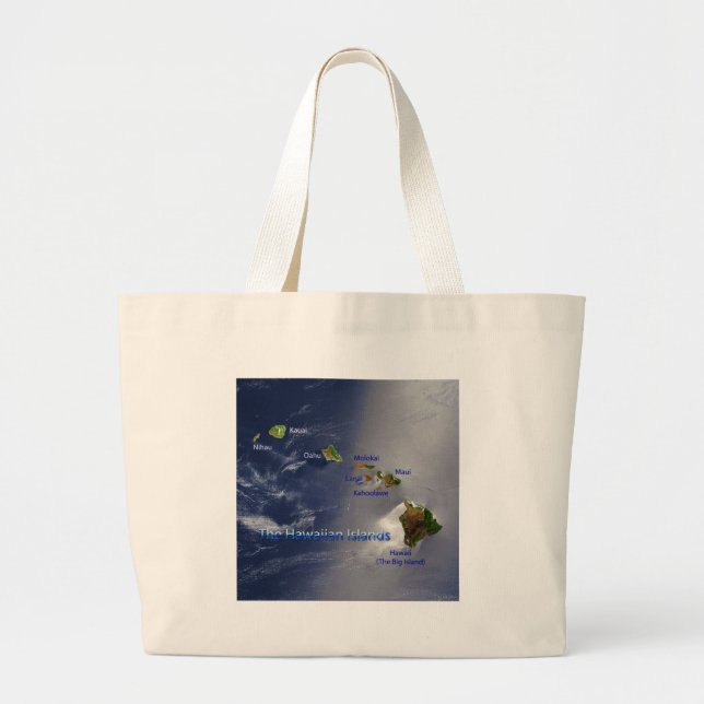 Grand Tote Bag Vue sur les îles Hawaiiennes (Devant)