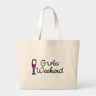 Grand Tote Bag Week-end de filles (vin)