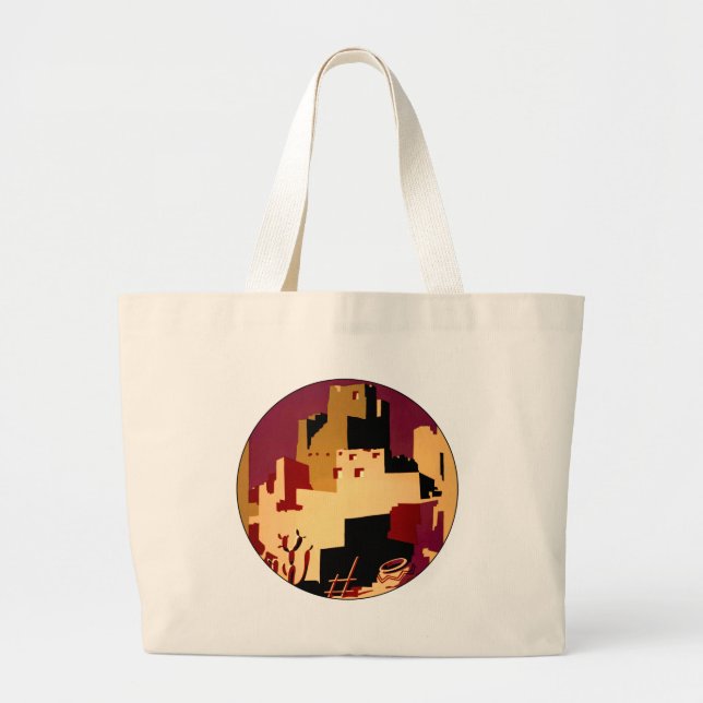 Grand Tote Bag Western Southwest Pueblo WPA National (Devant)