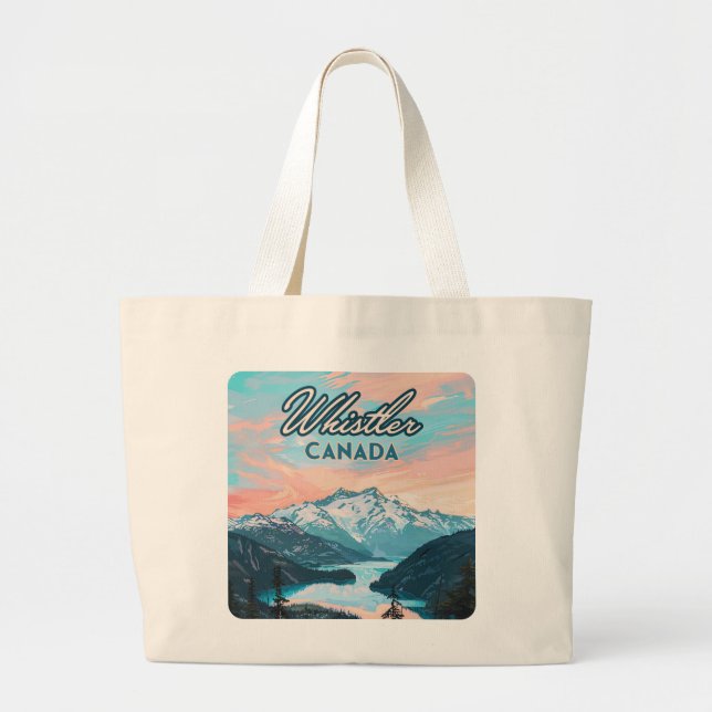 Grand Tote Bag Whistler Canada Colombie-Britannique Station de sk (Devant)