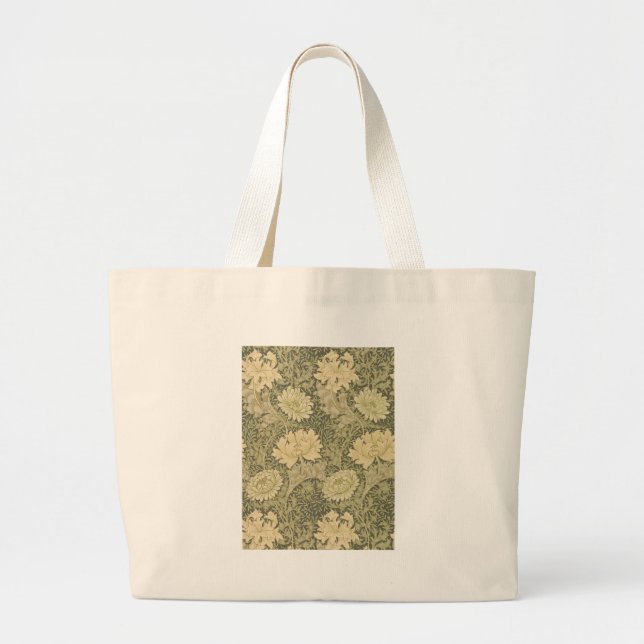 Grand Tote Bag William Morris Chrysanthemum Fleur d'âge (Devant)