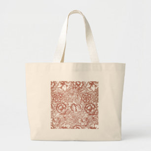 Grand Tote Bag William Morris Fleur de pavot rose Floral