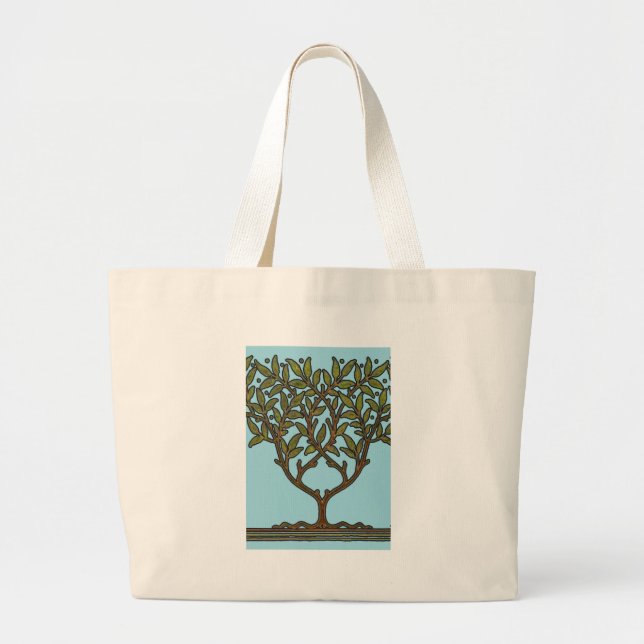 Grand Tote Bag William Morris Tree Frieze Fond d'écran floral (Devant)