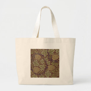Grand Tote Bag William Morris Vine Grappe Rouge Vert Art