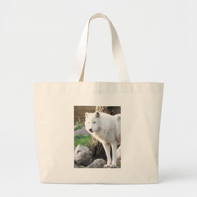 Grand Tote Bag Wolf Photographie Art Spirit Guide Amour animal (Devant)