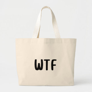 Grand Tote Bag WTF Minimalist Funny Aesthetic Canvas