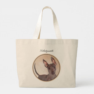 Grand Tote Bag Xoloitzcuintli Peinture Foie Sans Cheveux Art Chie