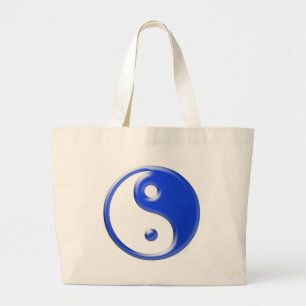 Grand Tote Bag Yin bleu Yang