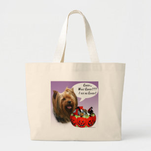 Grand Tote Bag Yorkshire Terrier Halloween Candy