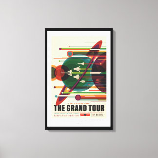 Grand Tour Retro NASA Travel Poster Toile Envelopp