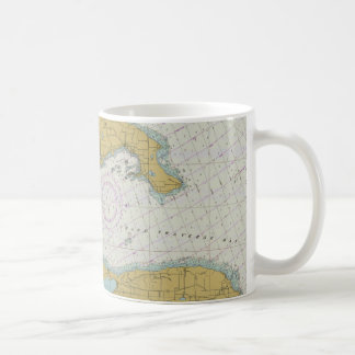 Grand Traverse Bay Michigan Nautical Chart Mug