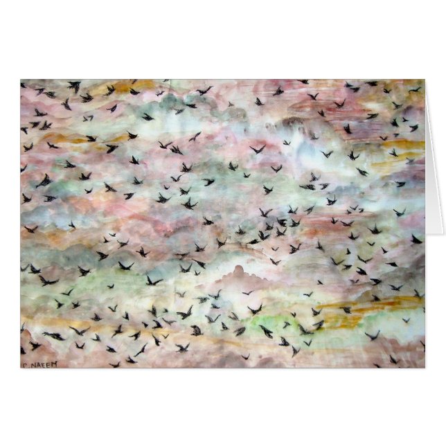 Grand troupeau en vol (Devant horizontal)