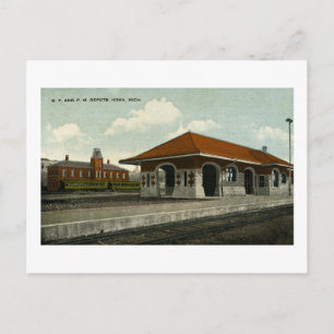 Grand Trunk and Pere Marquette Depots, Ionia, MI Postcard