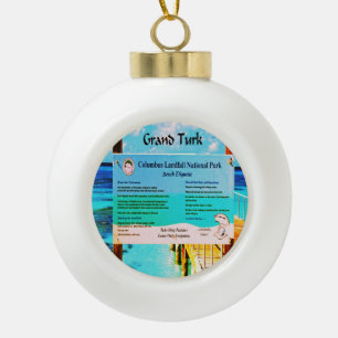 Grand Turk Ceramic Ball Christmas Ornament