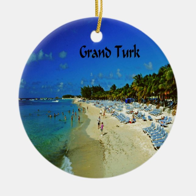Grand Turk Ceramic Ornament (Front)