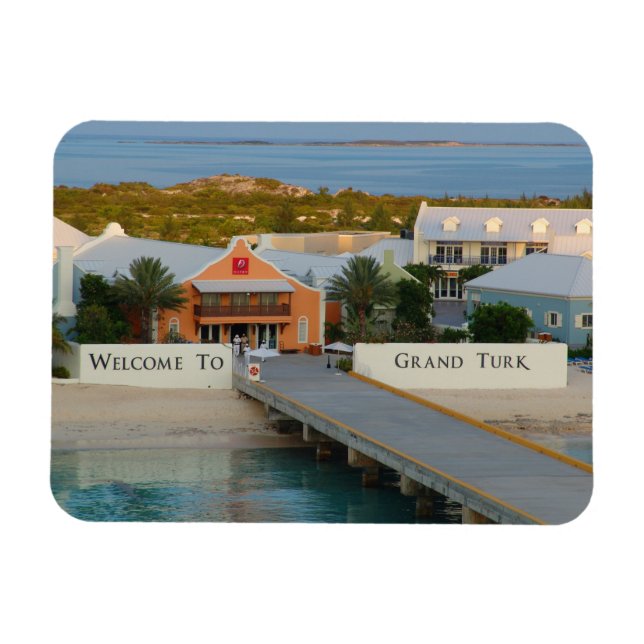 Grand Turk, Turks and Caicos, Hi def photography Magnet (Horizontal)