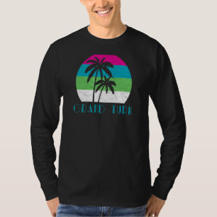 Grand Turk Turks & Caicos Vintage Palm Tree Sunset T-Shirt