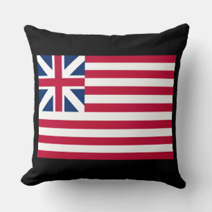 Grand Union, 1st USA Flag of Colonies Throw Pillow