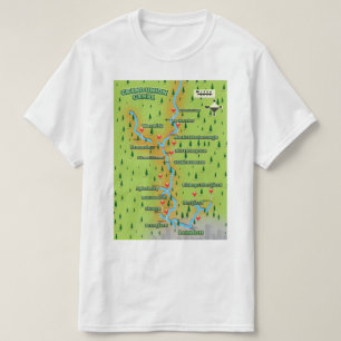 Grand Union Canal Map T-Shirt