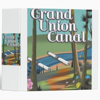 grand union canal travel poster binder