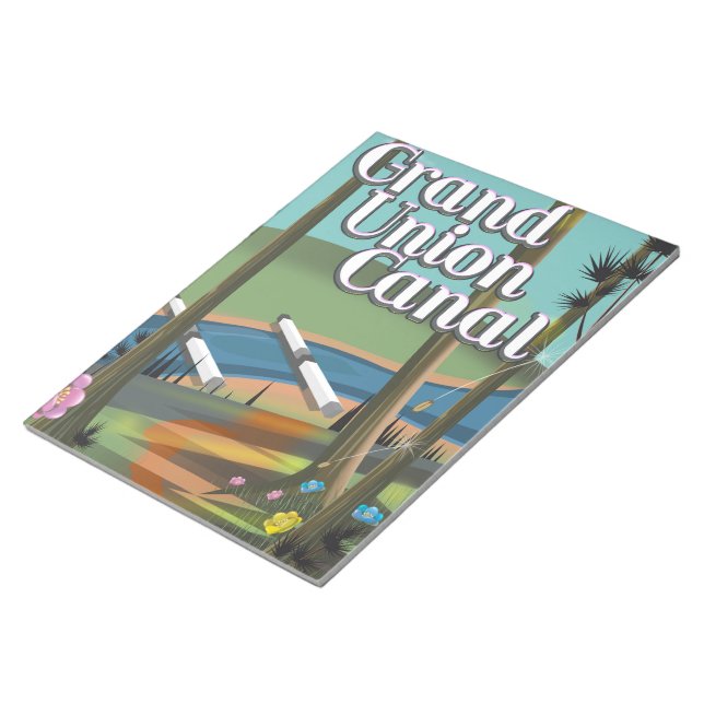 grand union canal travel poster notepad (Angled)