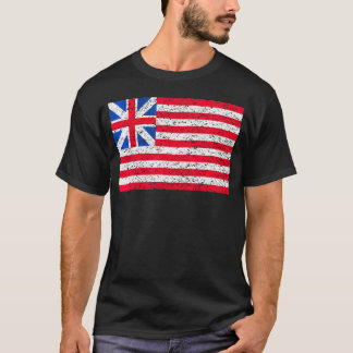 Grand Union Flag America Patriotic Distressed      T-Shirt