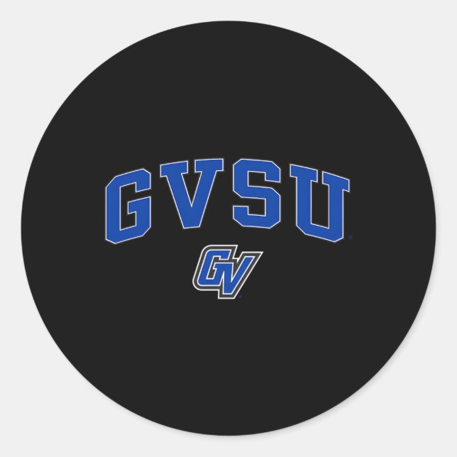 Grand Valley State Lakers Arch Over Classic Round Sticker (Front)