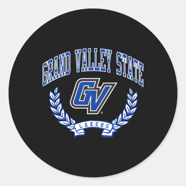 Grand Valley State Lakers Victory Classic Round Sticker (Front)