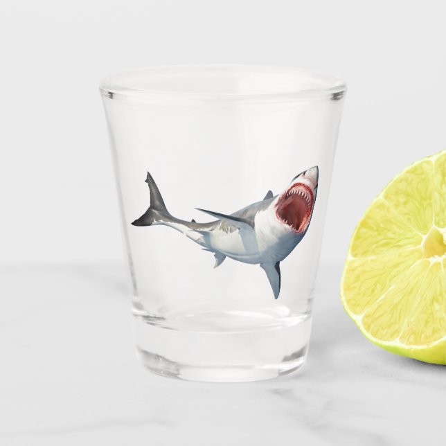 Grand verre de tir de requin blanc (Devant)