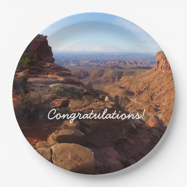 Grand View Point at Canyonlands National Park Paper Plate (Front)