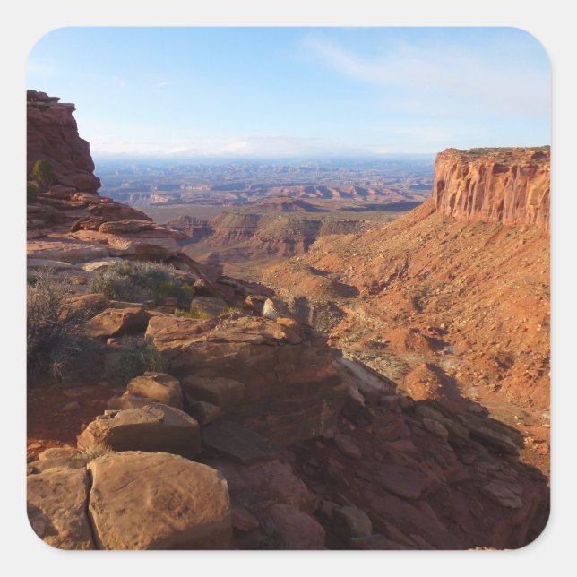 Grand View Point at Canyonlands National Park Square Sticker (Front)