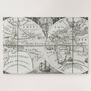 Grand Voyages Old Antique General Map World Jigsaw Puzzle