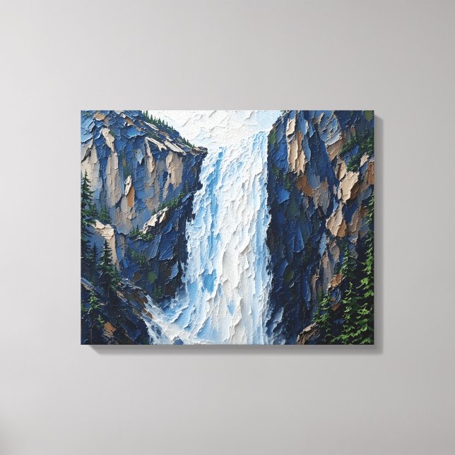 Grand Waterfall Wall Art | Premium Wrapped Canvas (Front)