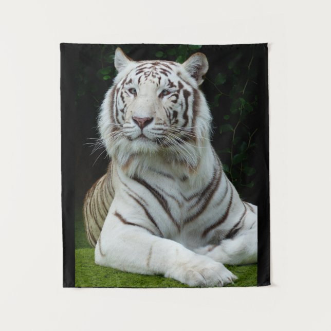 Grand White Tiger Tapestry (Front)