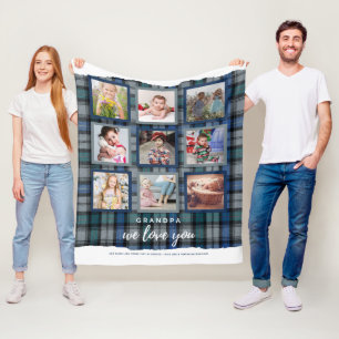 GRANDA PHOTO GIFTS - Photo Collage TARTAN  Fleece  Blanket